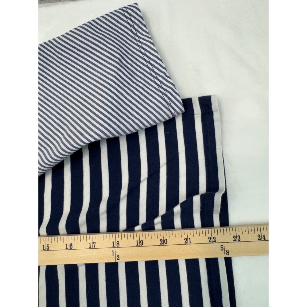 Vineyard Vines Tee Top Womens Large Blue White Nautical Striped Zipper Back - Picture 10 of 10